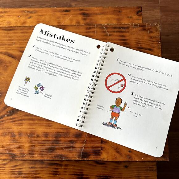 Vintage 1988 The Klutz Book Of Jacks Spiral Bound Book - Picture 4 of 7